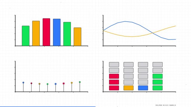 Dynamic Financial Data Visualization Charts and Infographics Animation