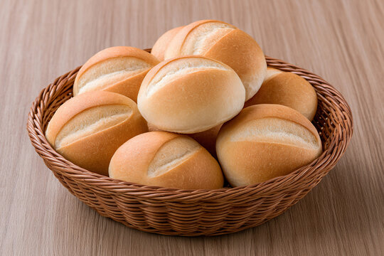Brazilian bread named pao frances on the table
