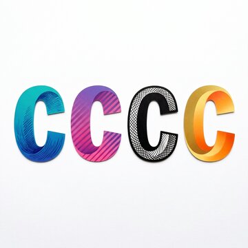 Vibrant multicolored CCC letters modern abstract logo design