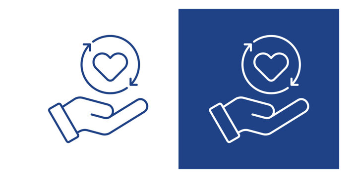 Self Care Blue And White Icon Style Collection