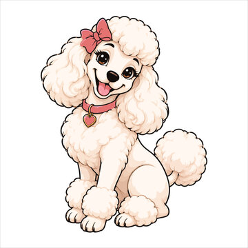 vector illustration of a happy cartoon dog