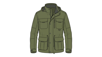 Green Military Style Jacket Isolated © Udindavva