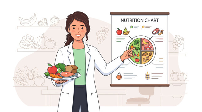 Dietitian Explains Nutrition Chart and Healthy Food Plate