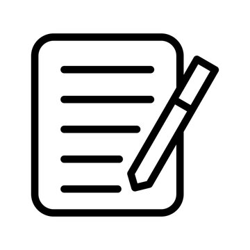 Note Icon Vector Symbol Design Illustration