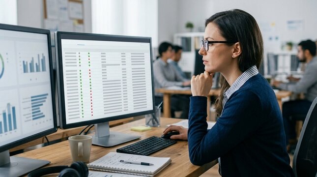 Analyst reviewing an automated decisioning audit log &mdash; data driven decision making in the insurance industry