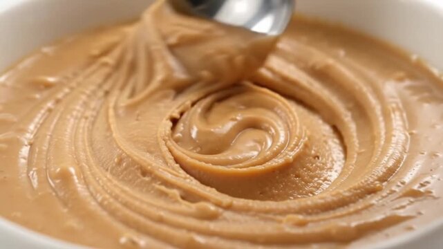 Delicious creamy peanut butter spread perfect for a nutritious breakfast or snack sandwich rich in protein and crunchy texture