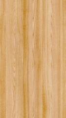 Full frame top down view of a smooth light brown wood grain surface texture. © Baa