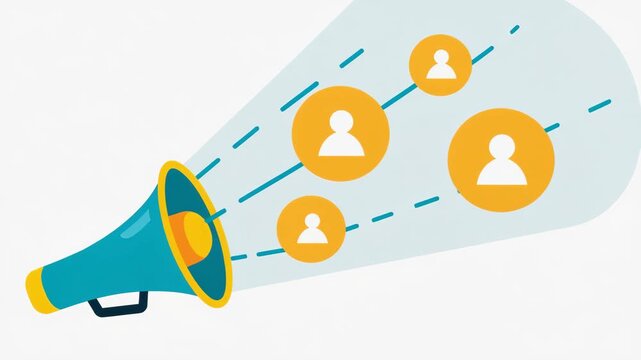 Megaphone Reaching Multiple Audience Profiles for Marketing, Advertising, Promotion, Communication and Customer Engagement