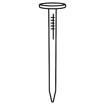 Line art of a single nail