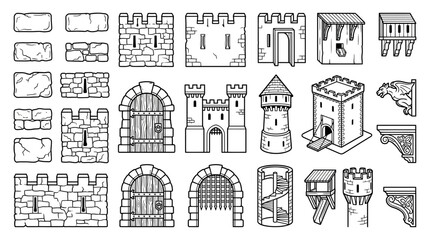Medieval Castle Elements Collection © yulia