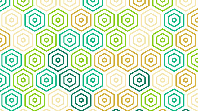 Vibrant colorful geometric hexagon pattern abstract background design