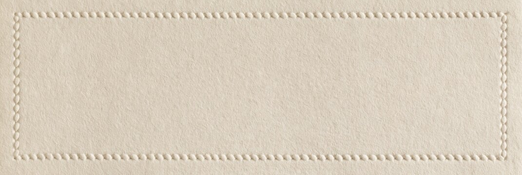 Embossed twisted rope border on textured ivory paper background