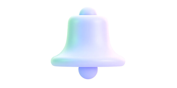 Soft pastel bell with smooth, rounded edges.