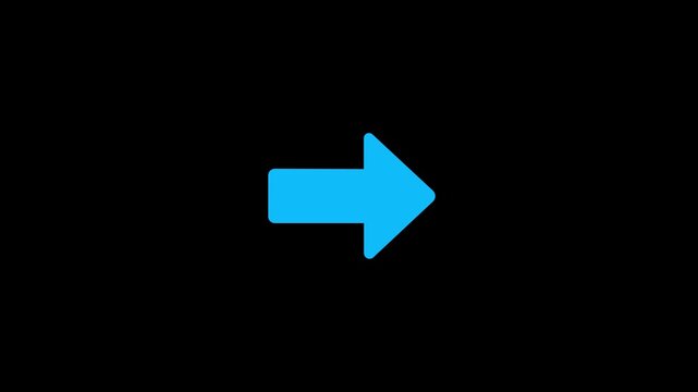 Neo arrow animation, Neon Up, down, left, Right arrow doing direction information animation on black background,4K abstract neon arrow loading icon and uploading animation.
