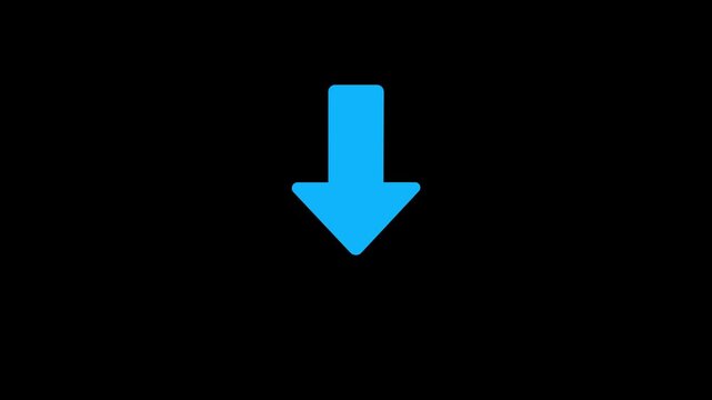 Neo arrow animation, Neon Up, down, left, Right arrow doing direction information animation on black background,4K abstract neon arrow loading icon and uploading animation.
