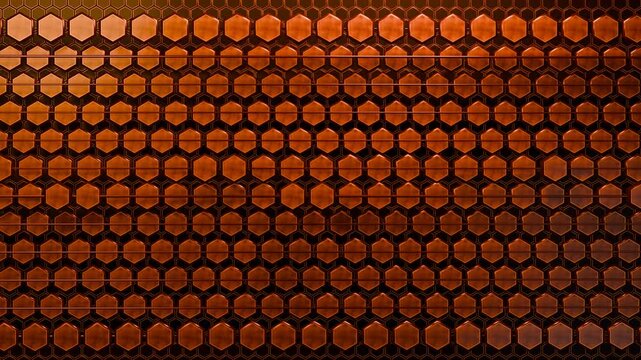 Amber Hexagonal Conveyor Field Seamless Mechanical Loop