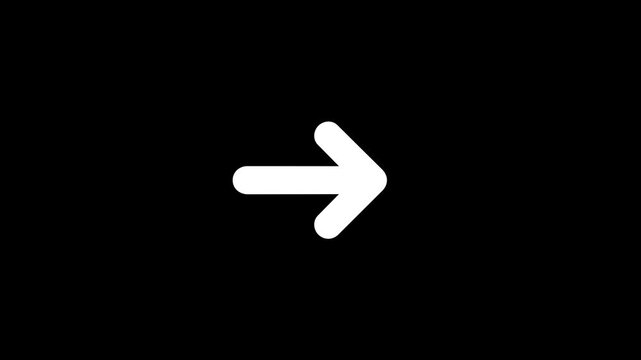 Neo arrow animation, Neon Up, down, left, Right arrow doing direction information animation on black background,4K abstract neon arrow loading icon and uploading animation.
