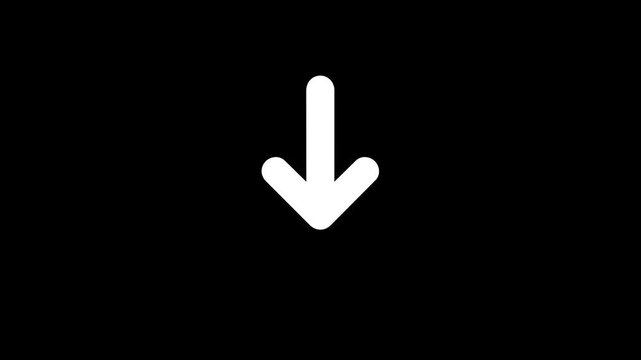 Neo arrow animation, Neon Up, down, left, Right arrow doing direction information animation on black background,4K abstract neon arrow loading icon and uploading animation.
