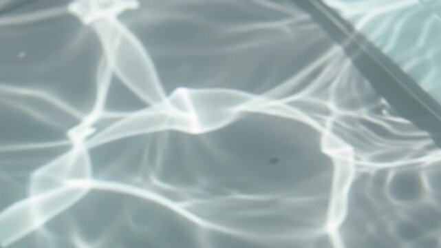 abstract clear water surface with sunlight caustics and ripples reflection stock video