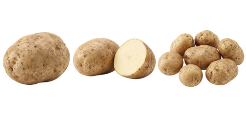 Fototapeta premium isolated fresh raw potatoes
