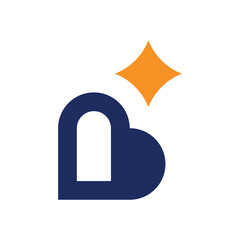 Rounded Letter B With Bright Sparkle Logo © rasagama