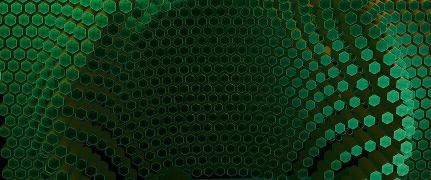 Emerald Hexagonal Cascade Basin Seamless Luxury Loop