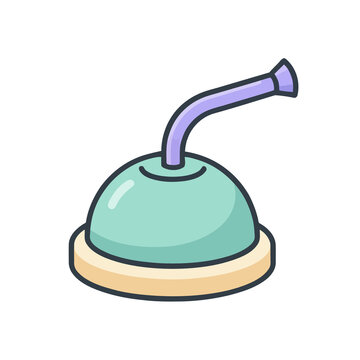 Cartoon Plunger with Purple Tube