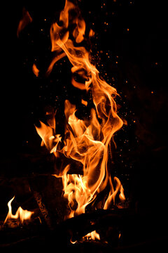 women's face in fire