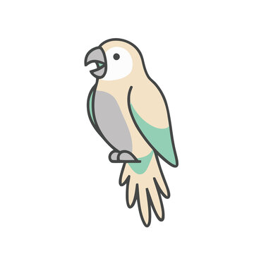 Cartoon parrot illustration