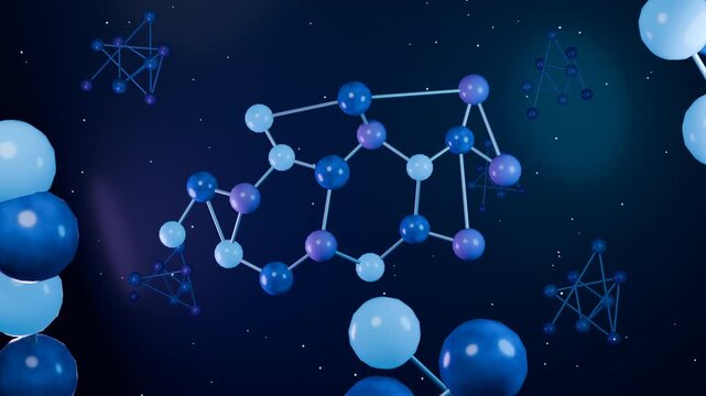 Molecular Lattice Drift Seamless Scientific 3D Loop