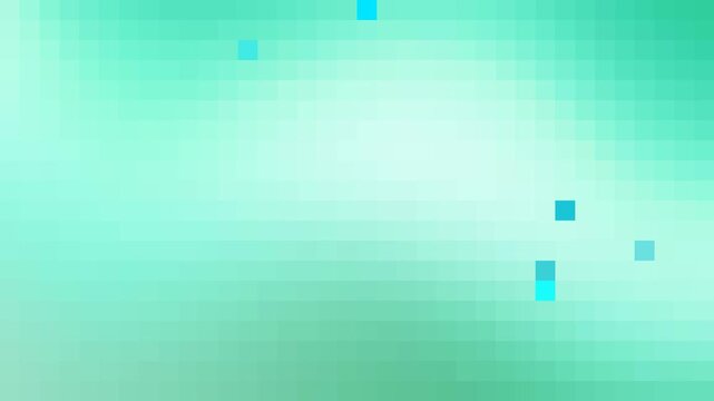 Abstract teal geometric background with pixelated square pattern