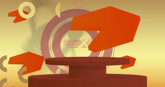 Mockup product display animation, cylinder pedestal podium. Stage showcase video for presentation.