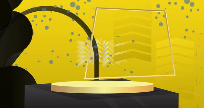 Mockup product display animation, cylinder pedestal podium. Stage showcase video for presentation.