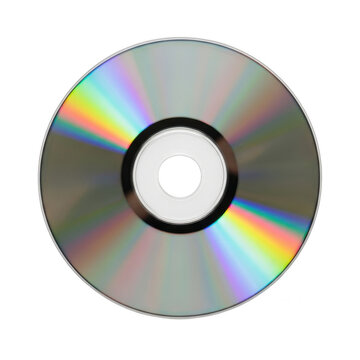 Shiny compact disc isolated on a transparent background