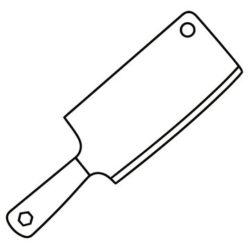 Cleaver Knife Outline