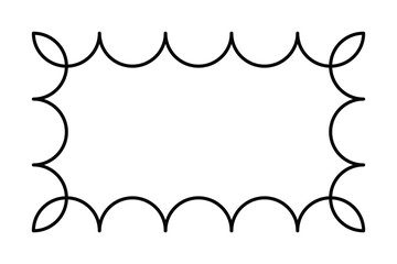 Obraz premium Decorative Scalloped Frame Vector and PNG Graphic
