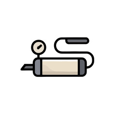 Inflator with pressure gauge icon © dong