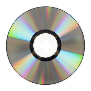 Shiny compact disc isolated on a transparent background