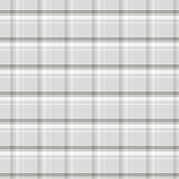 Light Grey and White Plaid Seamless Pattern, Neutral Tartan Check Background