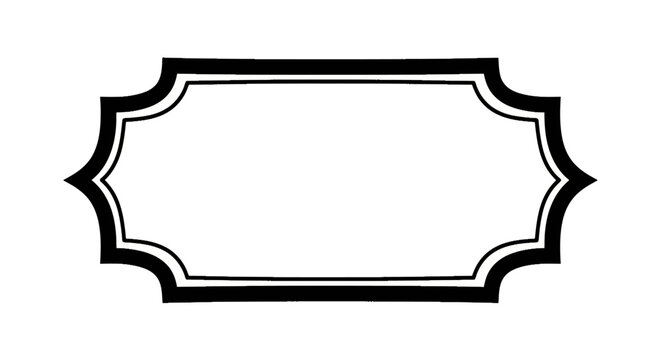 Black and white label shape icon.