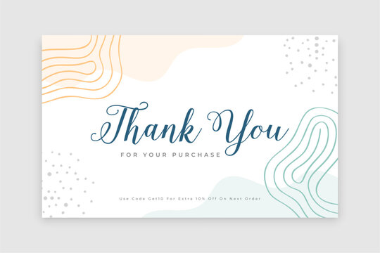 simple thank you for purchase template for social media post