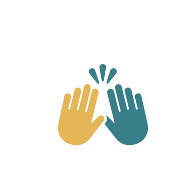 Two hands high five icon