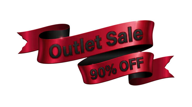 Red sale banner with bold 80 percent off discount text for online retail promotions