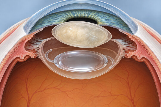 Cataract Lens Replacement Detailed Human Eye Anatomy