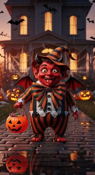 Whimsical Demon's Halloween Haul: Spooky Mansion Glow & Pumpkin Path