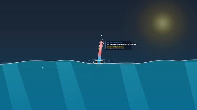 Animation illustrating toxic positivity where a person on a pier ignores a lifebuoy and throws an emoticon balloon to a drowning individual highlighting the need for genuine empathy over platitudes