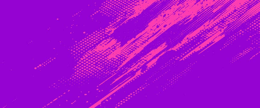 Running Poster Design %E2%80%93 Abstract Colorful Splash Illustration in Purple and Blue for City Marathon