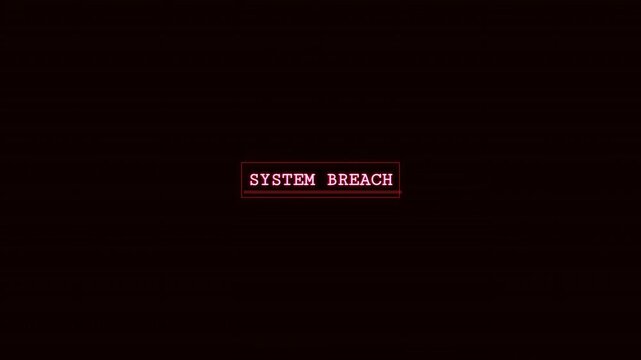 Glitching Red System Breach Warning Box