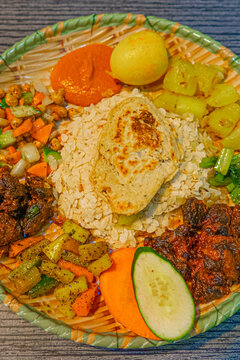 Samay Baji, traditional Newar ceremonial feast platter from Nepal