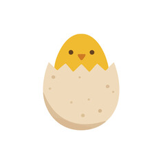 Cute chick hatching from an egg © falling